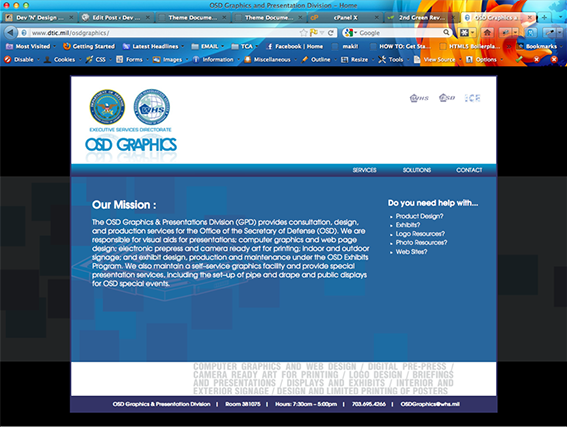 OSD Graphics Website