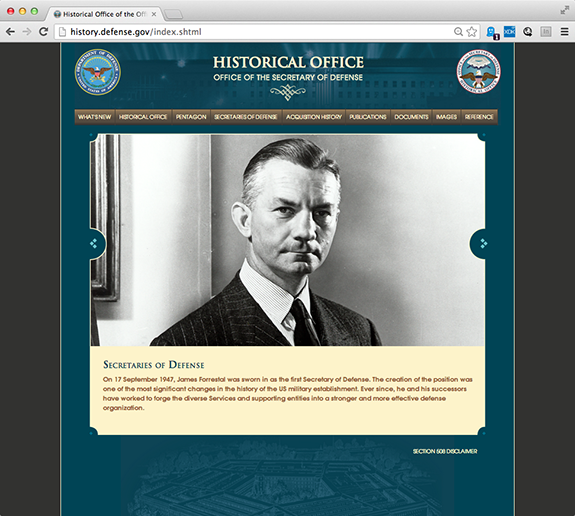 Historical Office of the Secretary of Defense Website