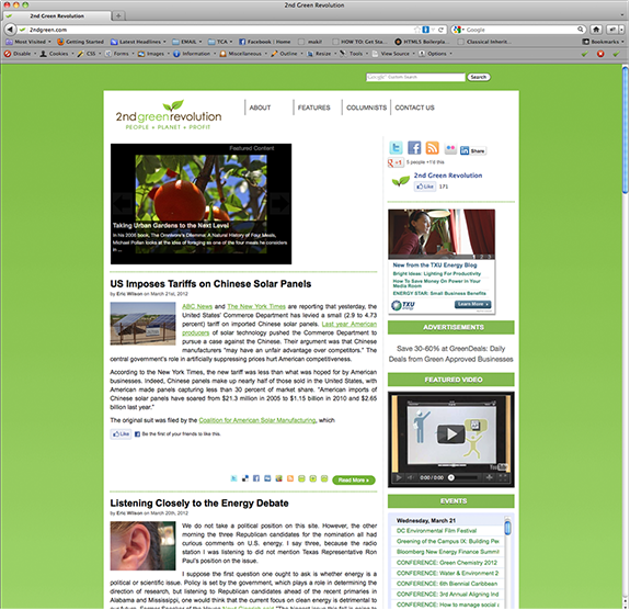 2nd Green Revolution Website 2nd Green Revolution Website