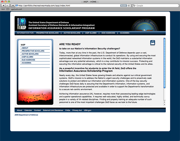 Information Assurance Scholarship Program Website Information Assurance Scholarship Program Website