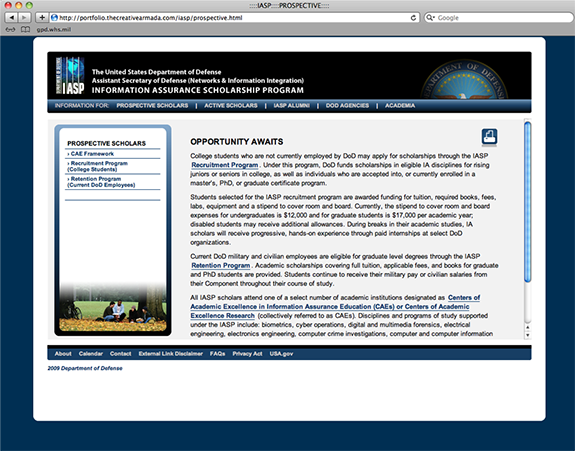Information Assurance Scholarship Program Website Information Assurance Scholarship Program Website