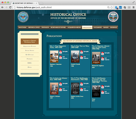 Historical Office of the Secretary of Defense Website Historical Office of the Secretary of Defense Website