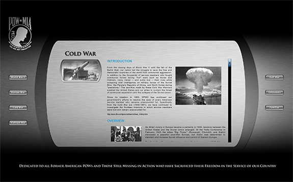 POW/MIA Exhibit Touchscreen Kiosk
