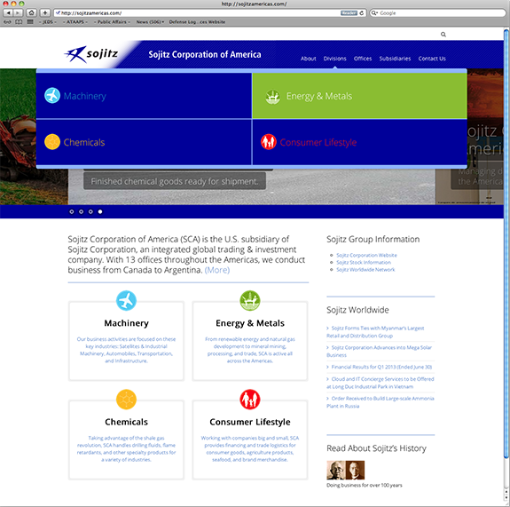 Sojitz Corporation of America Website Sojitz Corporation of America Website