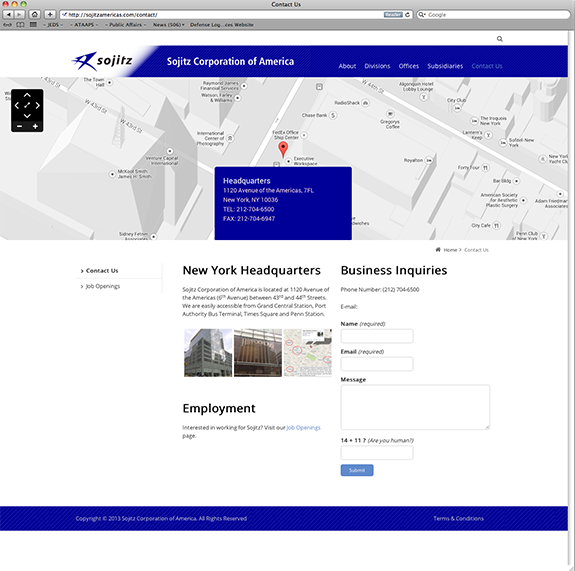 Sojitz Corporation of America Website Sojitz Corporation of America Website